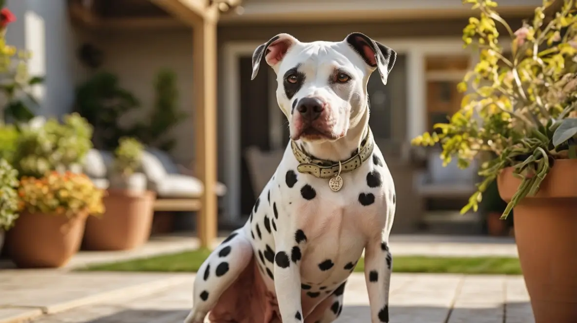 dalmatian pitbull mix​